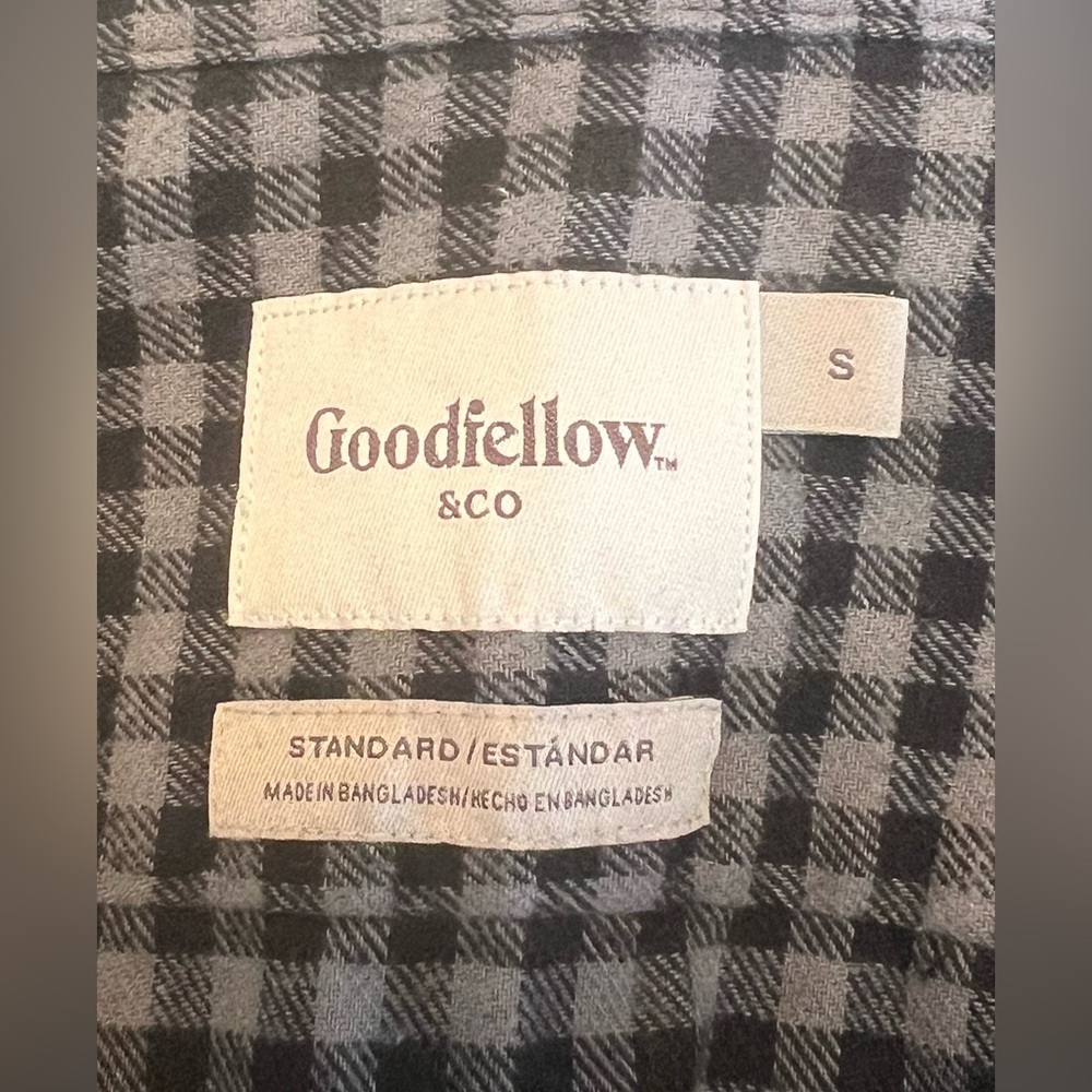 Men’s Small Goodfellow Plaid Button Down Long Sleeve Shirt - Picture 9 of 9